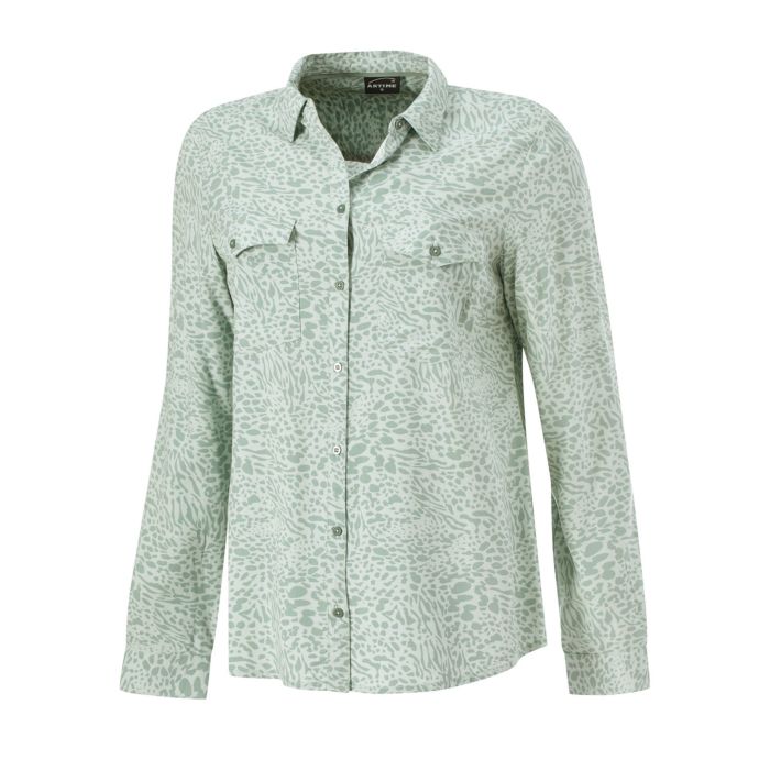 Image of Artime Bedruckte Langarmbluse, mint, XL bei Lehner Versand Schweiz