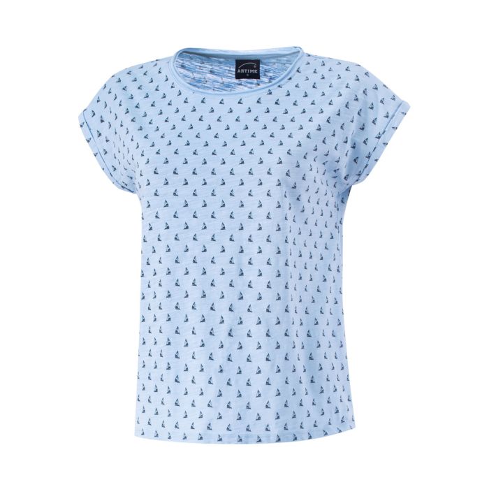 Image of Artime T-Shirt mit Segelschiff-Print, hellblau bei Lehner Versand Schweiz