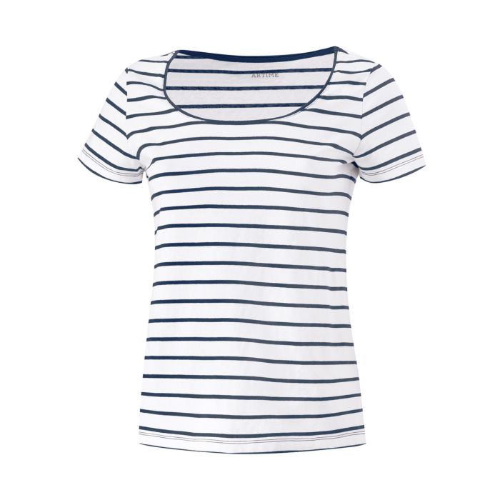 Image of Artime Gestreiftes Jersey-T-Shirt, marine, L bei Lehner Versand Schweiz