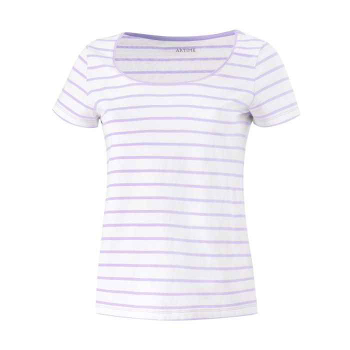 Image of Artime Gestreiftes Jersey-T-Shirt, lila bei Lehner Versand Schweiz