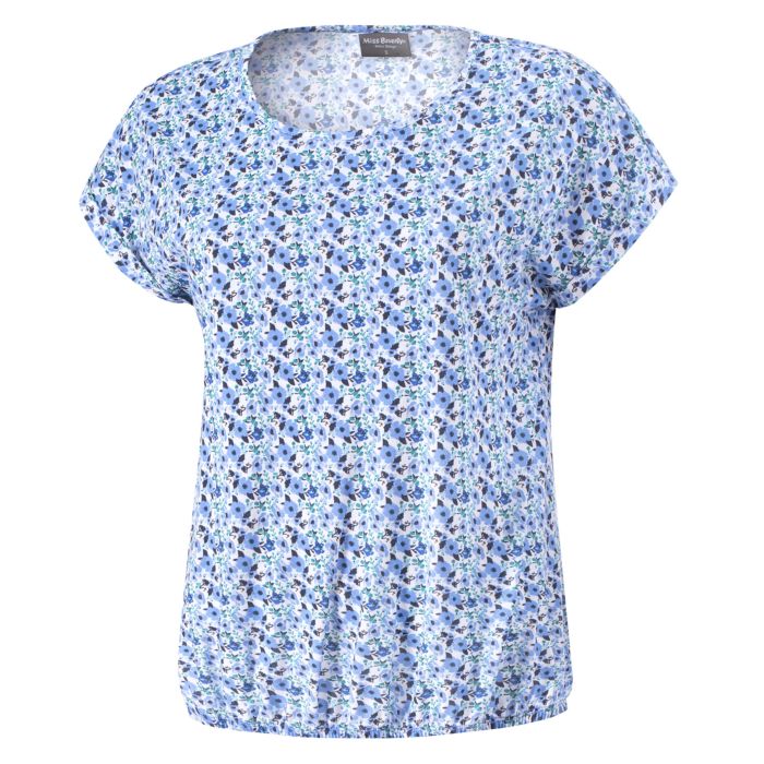 Image of Miss Beverly Florales T-Shirt, blau bei Lehner Versand Schweiz