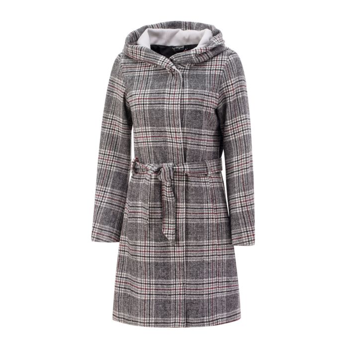 Image of Artime Karierter Kapuzen-Kurzmantel, schwarz, 36 bei Lehner Versand Schweiz