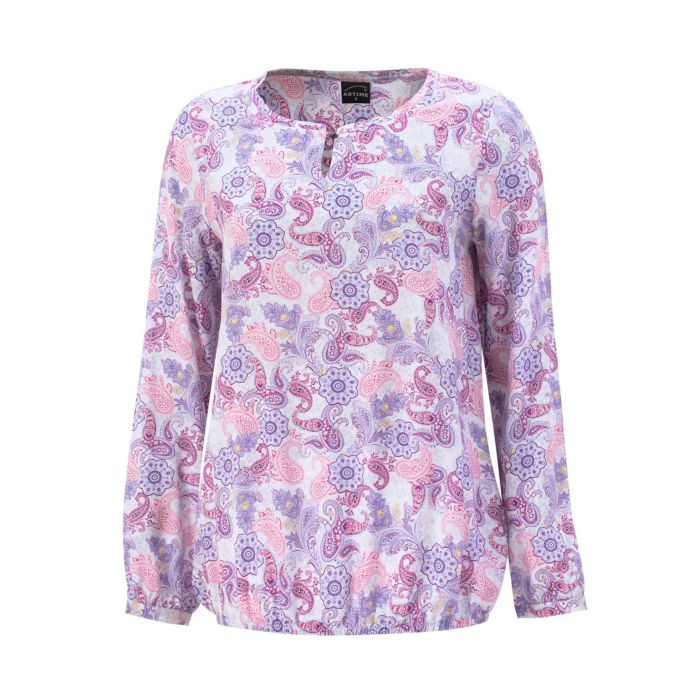 Image of Artime Bedruckte Bluse mit Paisley-Muster, lila, XXL bei Lehner Versand Schweiz