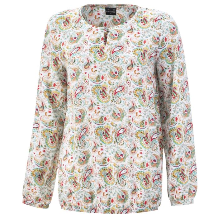 Image of Artime Bedruckte Bluse mit Paisley-Muster, grün bei Lehner Versand Schweiz