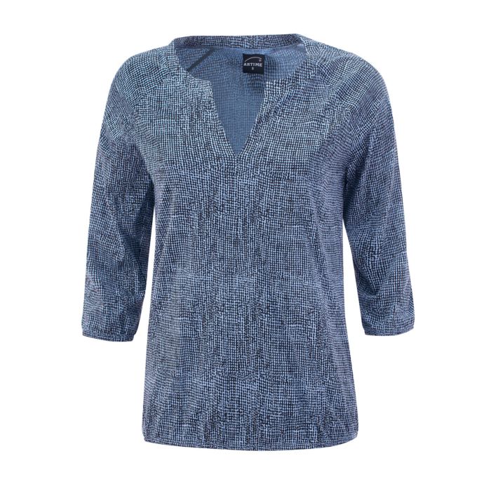 Image of Artime Bedruckte 3/4-Arm Bluse, hellblau, XL bei Lehner Versand Schweiz