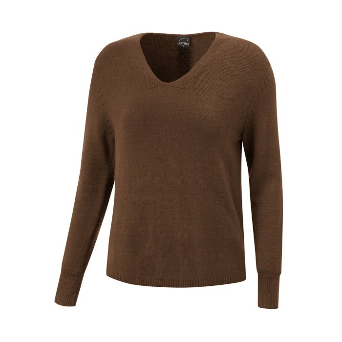 Image of Artime Kuscheliger Pullover im Wohlfühl-Style, braun meliert, XXL bei Lehner Versand Schweiz