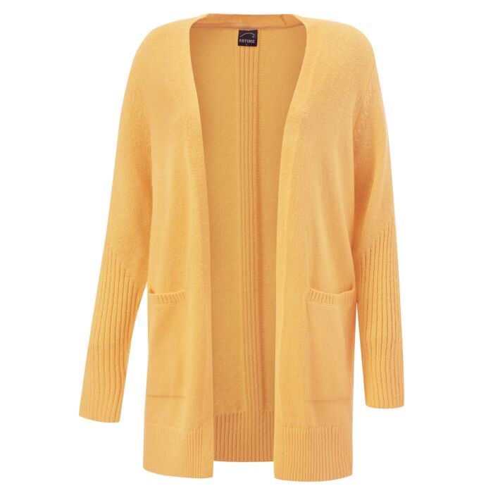 Longcardigan mit Ripp-Effekt