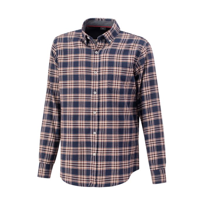 Image of Artime Kariertes Herren-Flanellhemd mit Button-Down-Kragen, blau bei Lehner Versand Schweiz