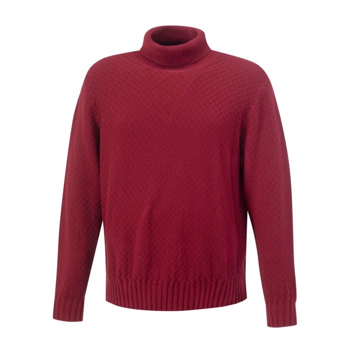 Image of Artime Rollkragenpullover mit aufwändiger Struktur, bordeaux, XL bei Lehner Versand Schweiz