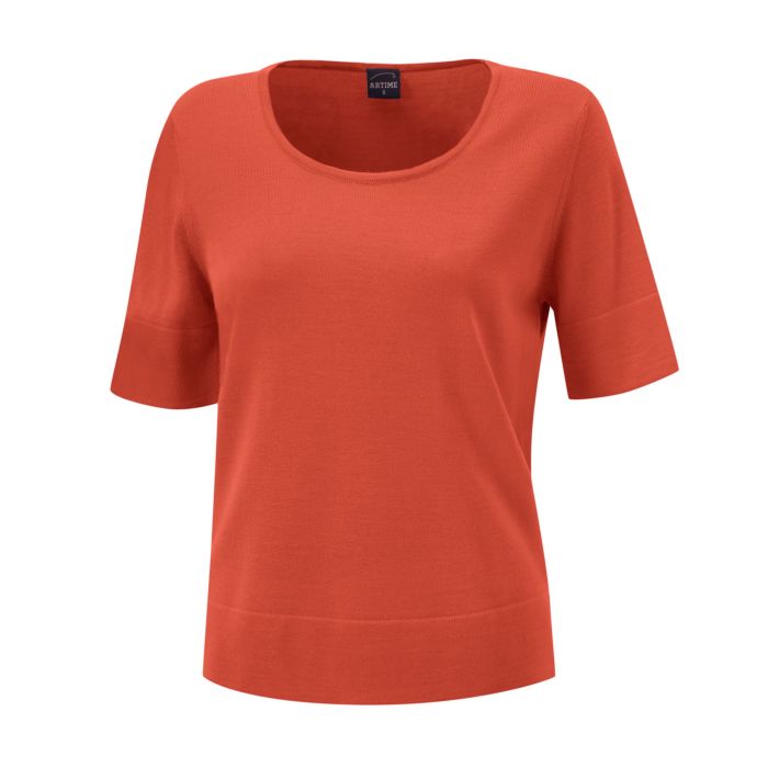 Image of Artime Feinstrick-Pullover mit kurzen Ärmeln, rost, XL bei Lehner Versand Schweiz