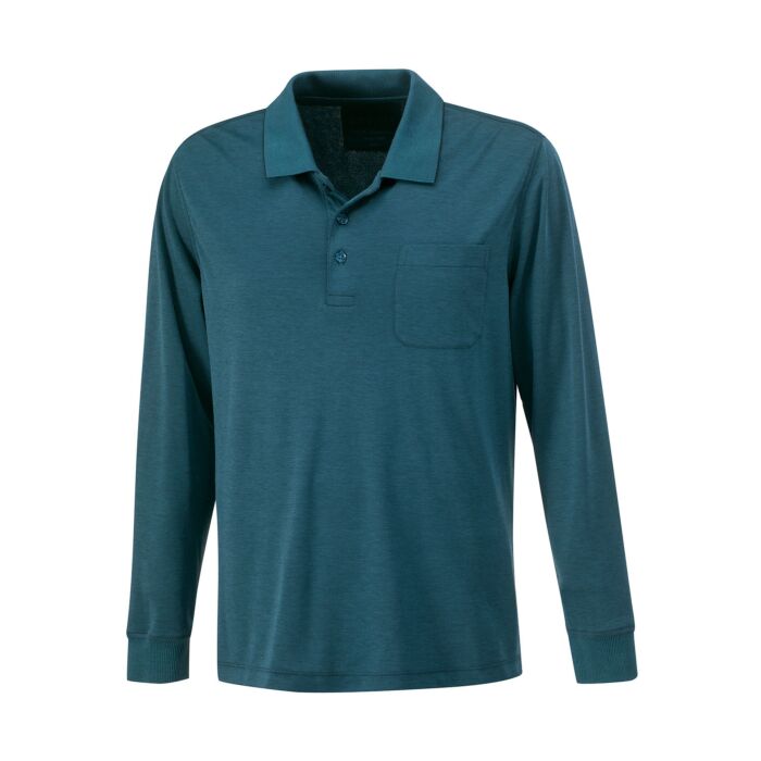 Polo boutonné à manches longues pour hommes