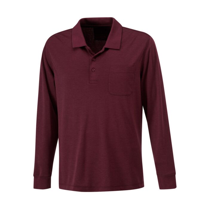 Herren-Poloshirt geknöpft mit langen Ärmeln
