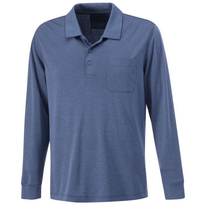 Herren-Poloshirt geknöpft mit langen Ärmeln