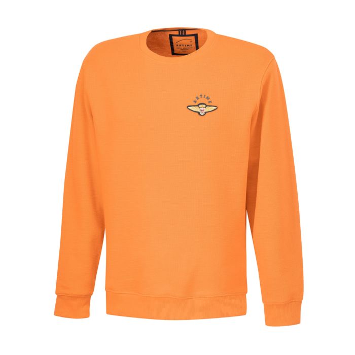 Image of Artime Lässiges Sweatshirt mit Aufnäher, orange, XXL bei Lehner Versand Schweiz
