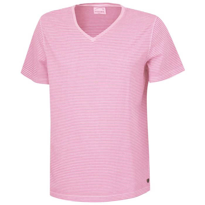 Image of Artime T-Shirt Herren gestreift, rosa, Xxxl bei Lehner Versand Schweiz