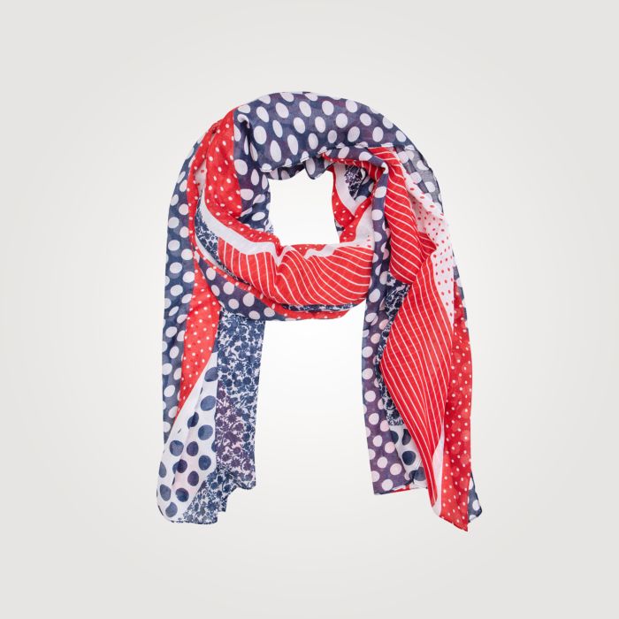 Image of Gemusterter Schal, marine bei Lehner Versand Schweiz