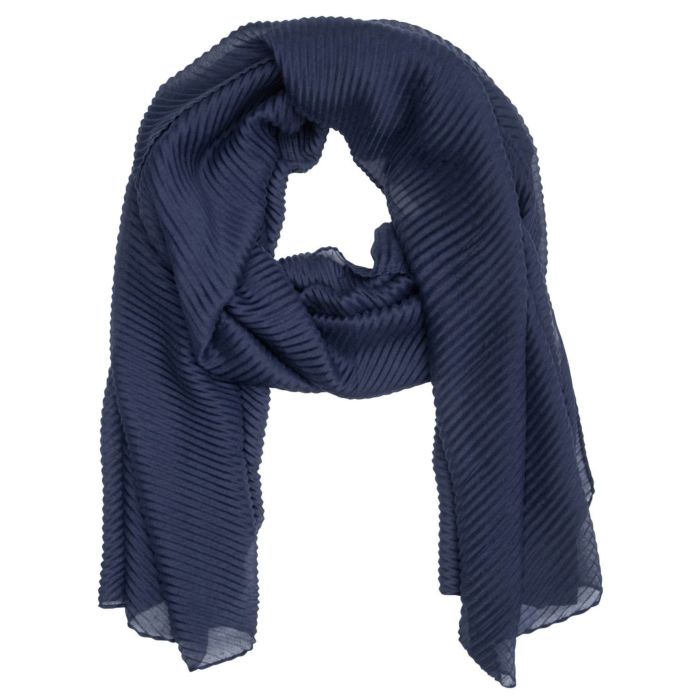 Image of Unifarbener Plissée-Schal, marine bei Lehner Versand Schweiz