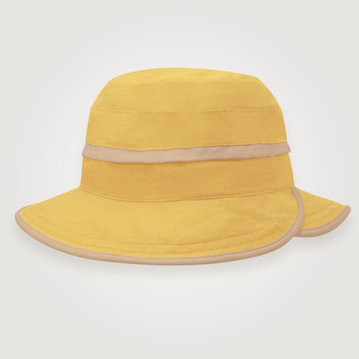 Image of Aufschlaghut mit Kordelzug, gelb, 56 bei Lehner Versand Schweiz