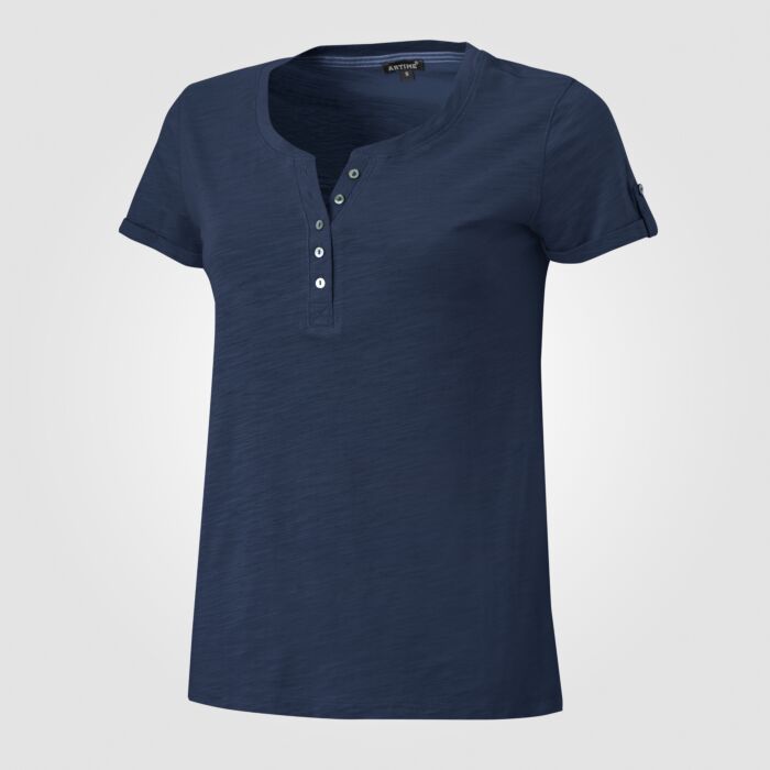 T-Shirt mit Knopfleiste