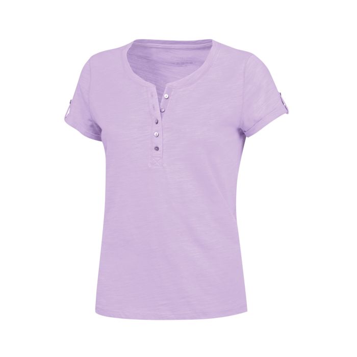 Image of Artime T-Shirt mit Knopfleiste, lila bei Lehner Versand Schweiz