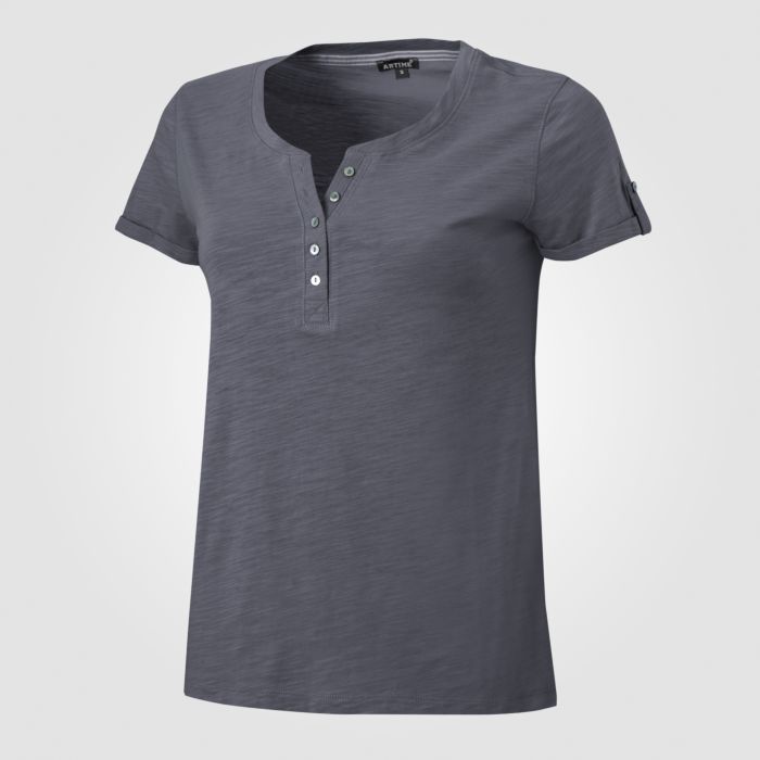 Image of Artime T-Shirt mit Knopfleiste, anthrazit, XL bei Lehner Versand Schweiz