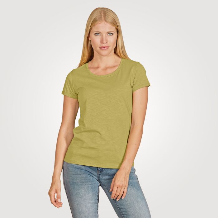 T-shirt basique, aspect fil flammé
