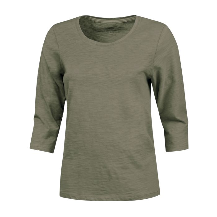 Image of Artime Basic 3/4 Arm Shirt Flammgarn-Optik, olive bei Lehner Versand Schweiz