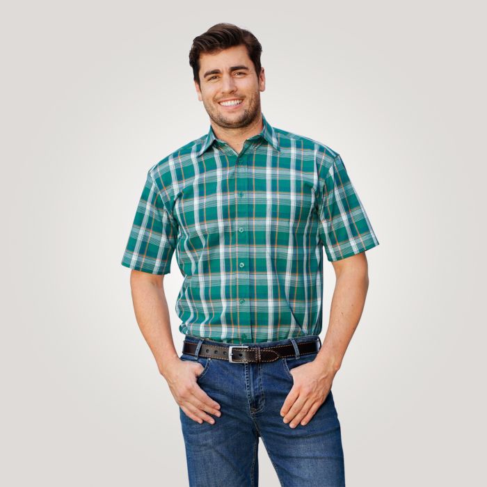 Image of Explorer Kurzarmhemd Herren grün-orange, orange-grün, 41/42 bei Lehner Versand Schweiz