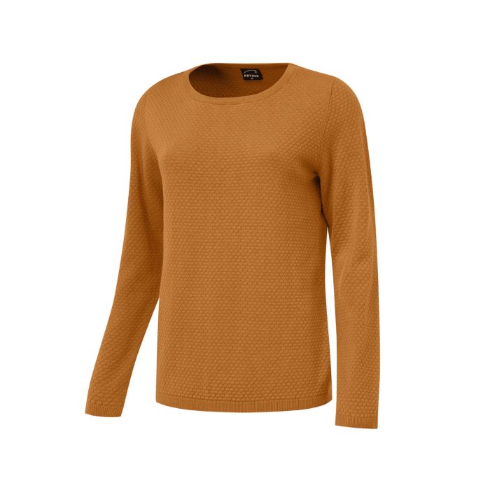 Image of Artime Pullover in Waffeloptik, camel, S bei Lehner Versand Schweiz