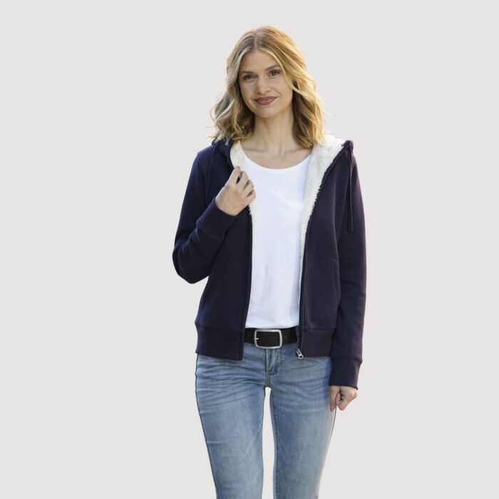 Veste sweat doublée de polaire épaisse