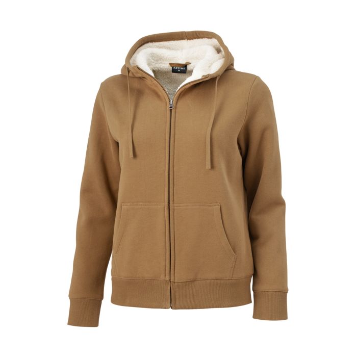 Image of Artime Sweatjacke mit Teddyfleece, camel, XL bei Lehner Versand Schweiz
