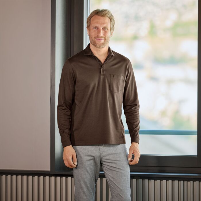 Ragman Herren Poloshirt mit Velvet Touch
