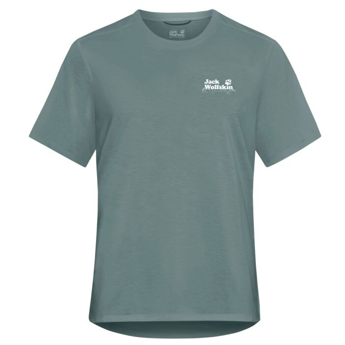 Jack Wolfskin Damen T-Shirt Vonnan Graphic T , dunkelgrün