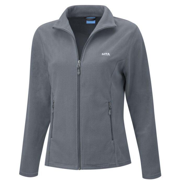 Damen-Fleecejacke uni mit Stehkragen