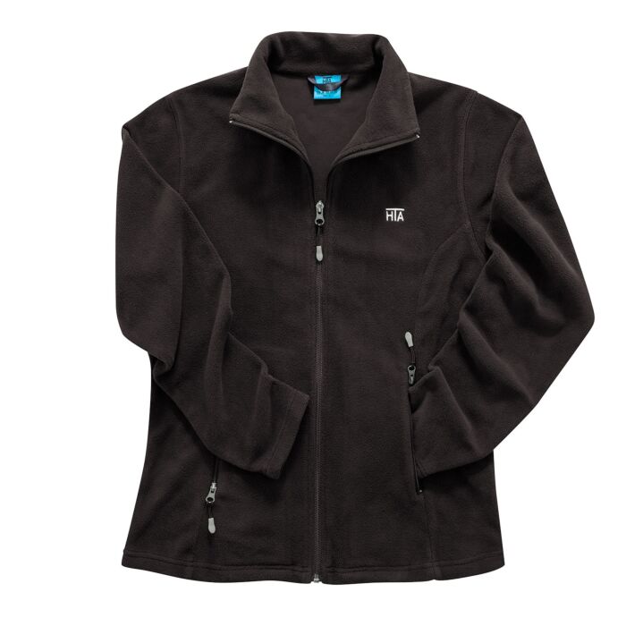 Damen-Fleecejacke uni mit Stehkragen