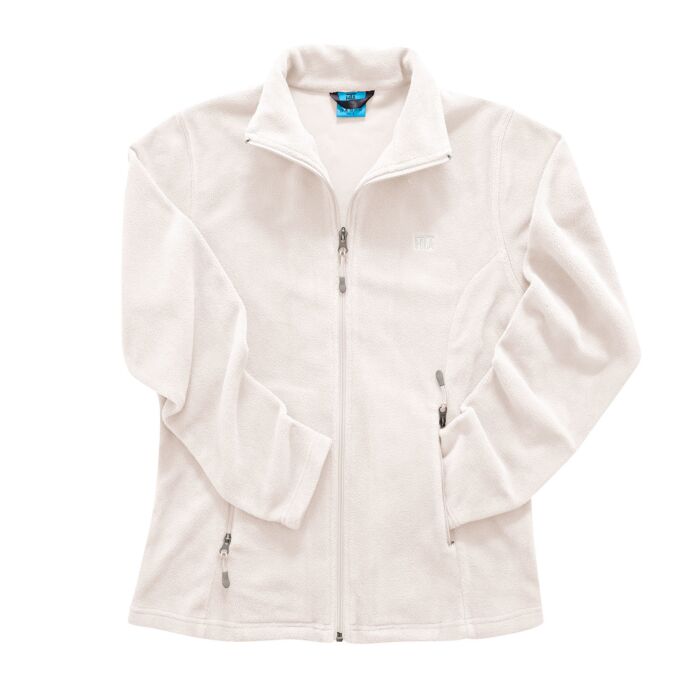 Damen-Fleecejacke uni mit Stehkragen