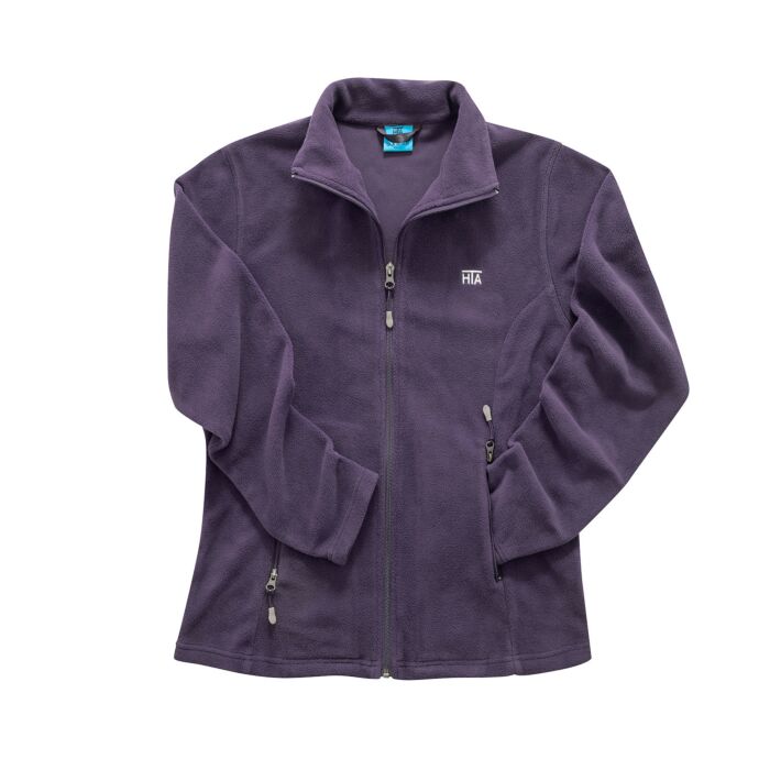 Damen-Fleecejacke uni mit Stehkragen