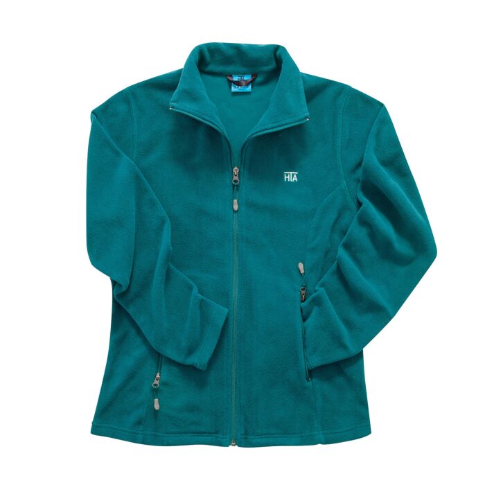 Damen-Fleecejacke uni mit Stehkragen