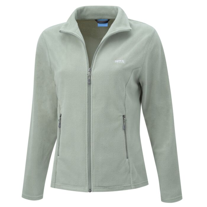 Damen-Fleecejacke uni mit Stehkragen