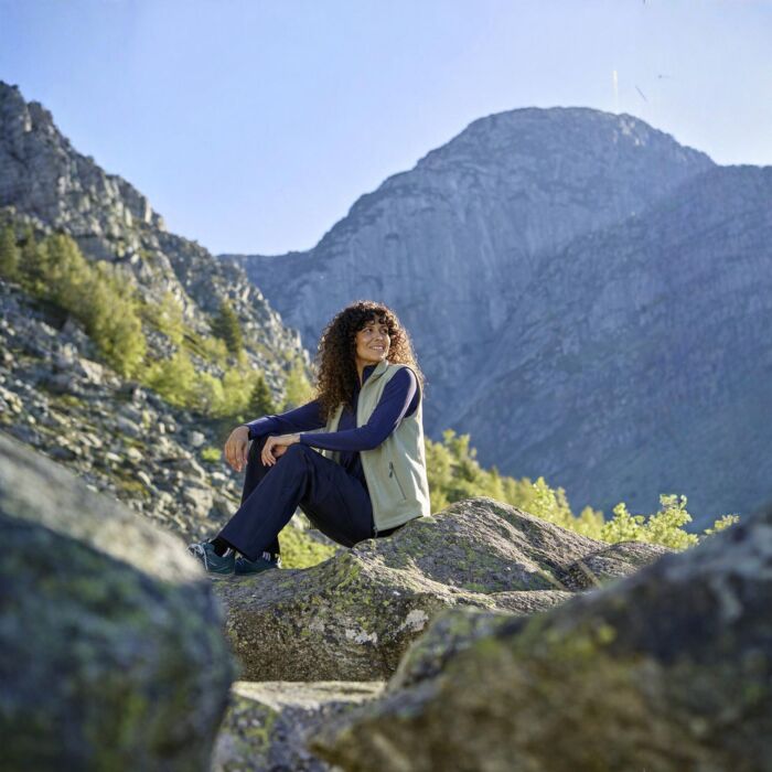 Fleece-Gilet Damen mit Stehkragen