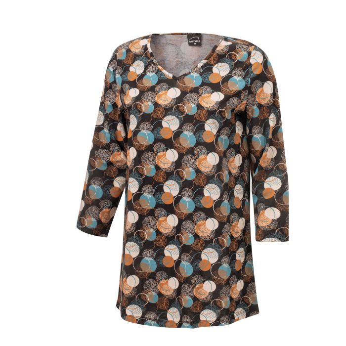 Image of Longshirt mit Allover-Print von Artime, smaragd, XL bei Lehner Versand Schweiz