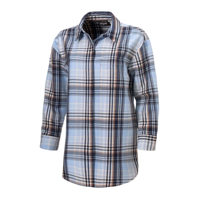 Longue blouse à carreaux en flanelle Artime main product photo