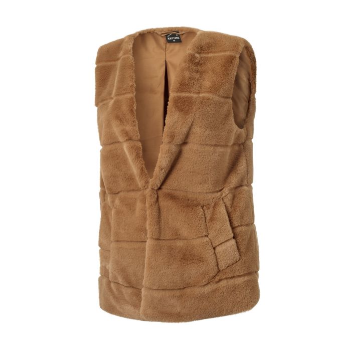 Image of Flauschige Trendweste von Artime, camel, XL bei Lehner Versand Schweiz