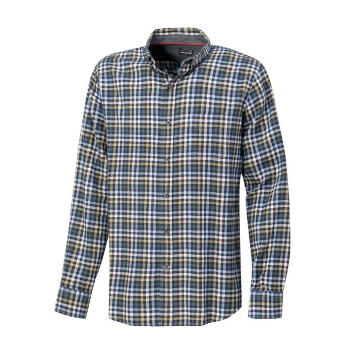 Image of Artime Casual Herren-Karo-Flanellhemd, dunkelgrün, XXL bei Lehner Versand Schweiz