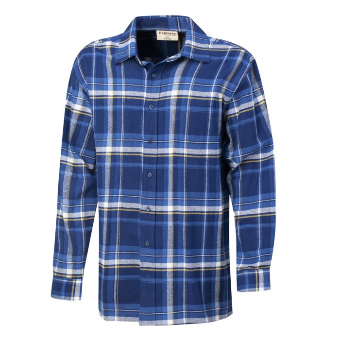 Image of Explorer Flanellhemd blau kariert, 41/42 (L) bei Lehner Versand Schweiz