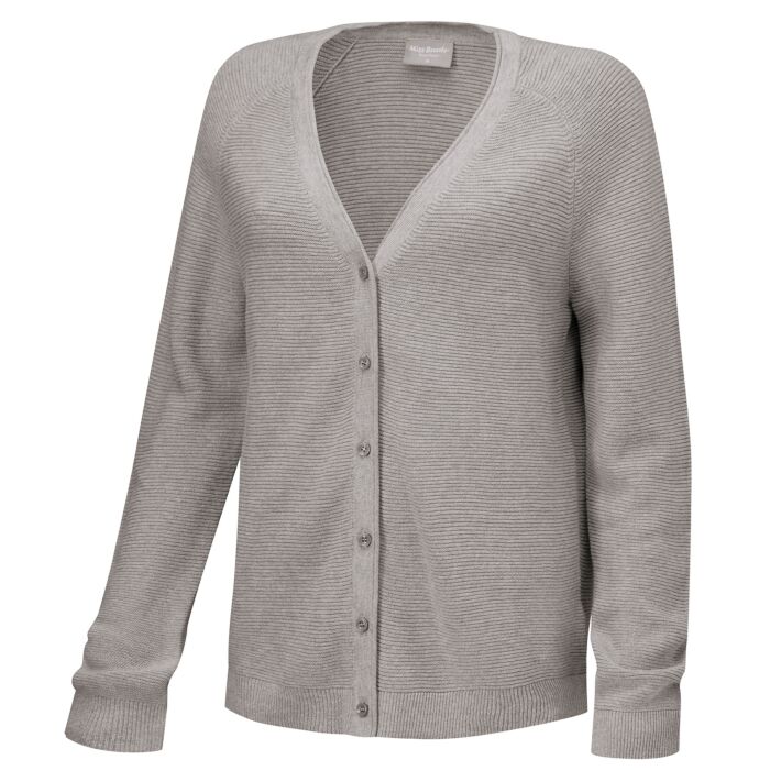 Strickjacke mit Rippstruktur