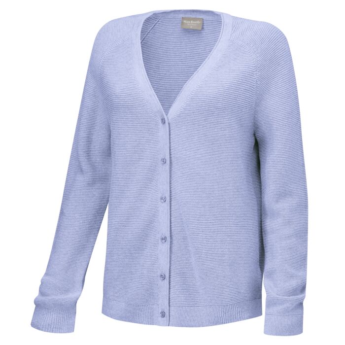 Strickjacke mit Rippstruktur