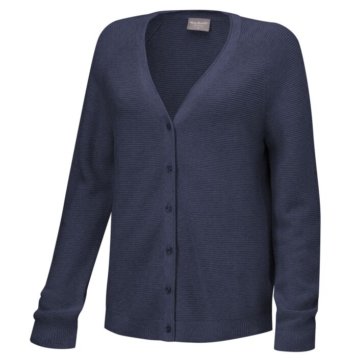 Strickjacke mit Rippstruktur