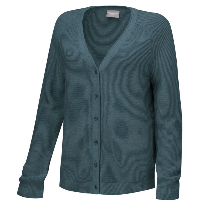 Strickjacke mit Rippstruktur
