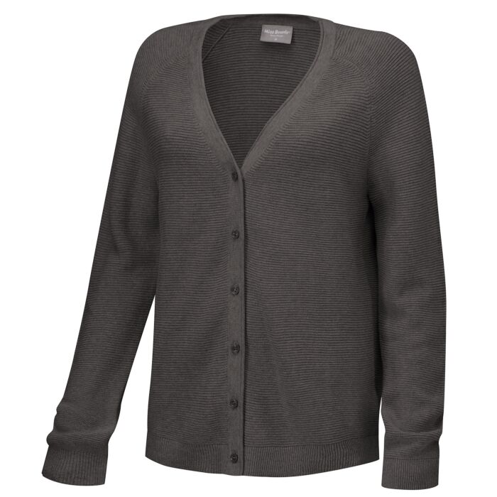 Strickjacke mit Rippstruktur